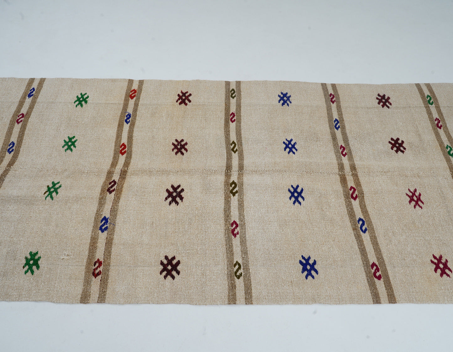 Runner Rug 4x13, Handmade Runner Rug, Vintage Runner, Turkish Runner, Kitchen Runner, Scandinavian Rug, Neutral Rug, Rug Runner, 12884