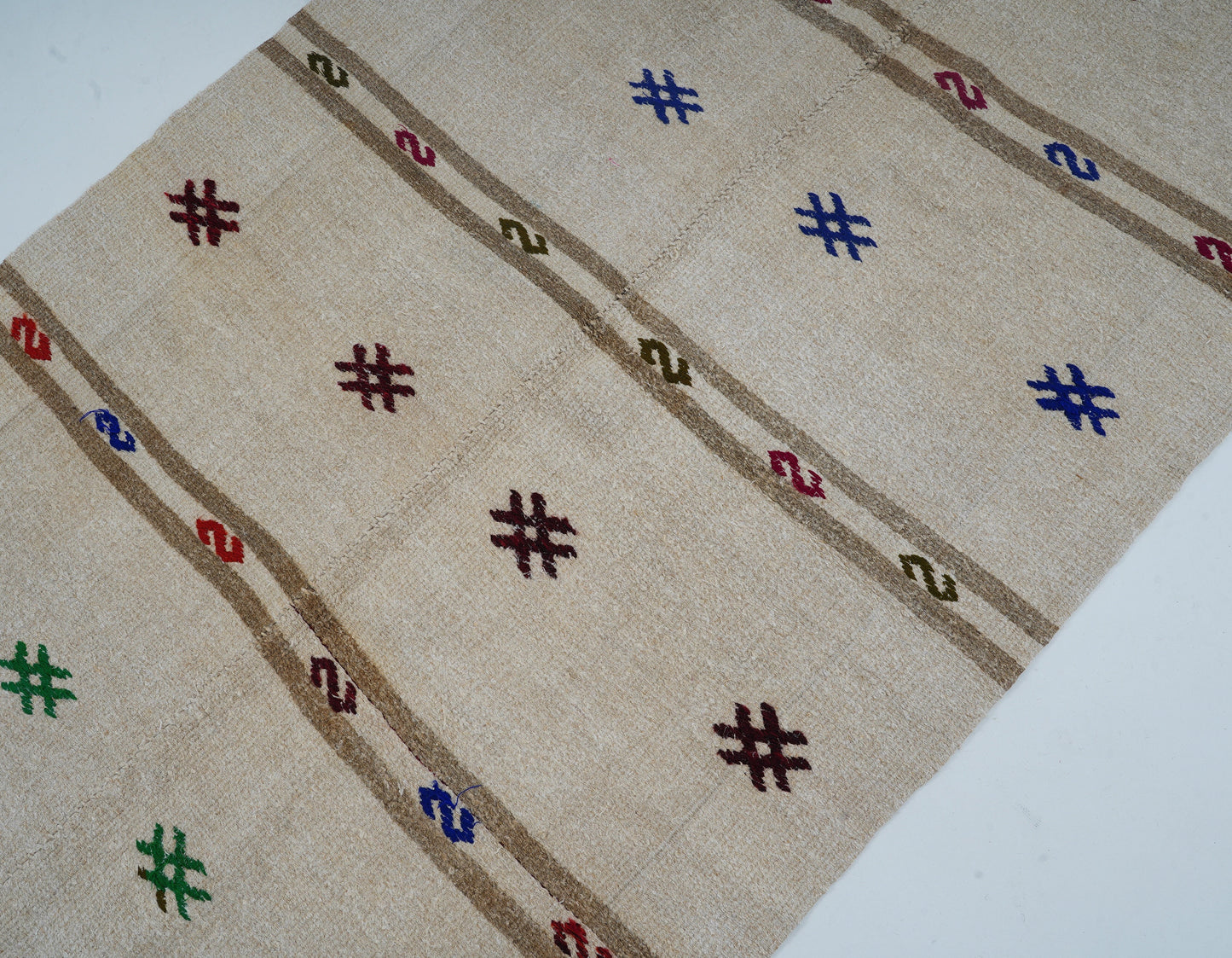 Runner Rug 4x13, Handmade Runner Rug, Vintage Runner, Turkish Runner, Kitchen Runner, Scandinavian Rug, Neutral Rug, Rug Runner, 12884