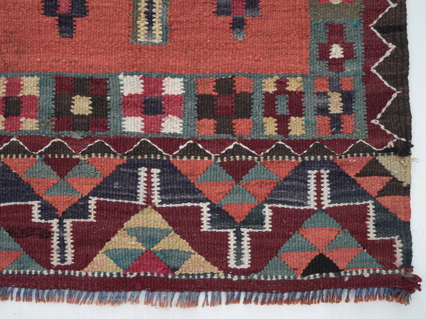 Handmade Runner Rug, Turkish Vintage Runner Rug, Oushak Faded Runner Rug, Kitchen Runner, Bohemian Rug, Runner Rug 3x10, Kilim Runner, 11292