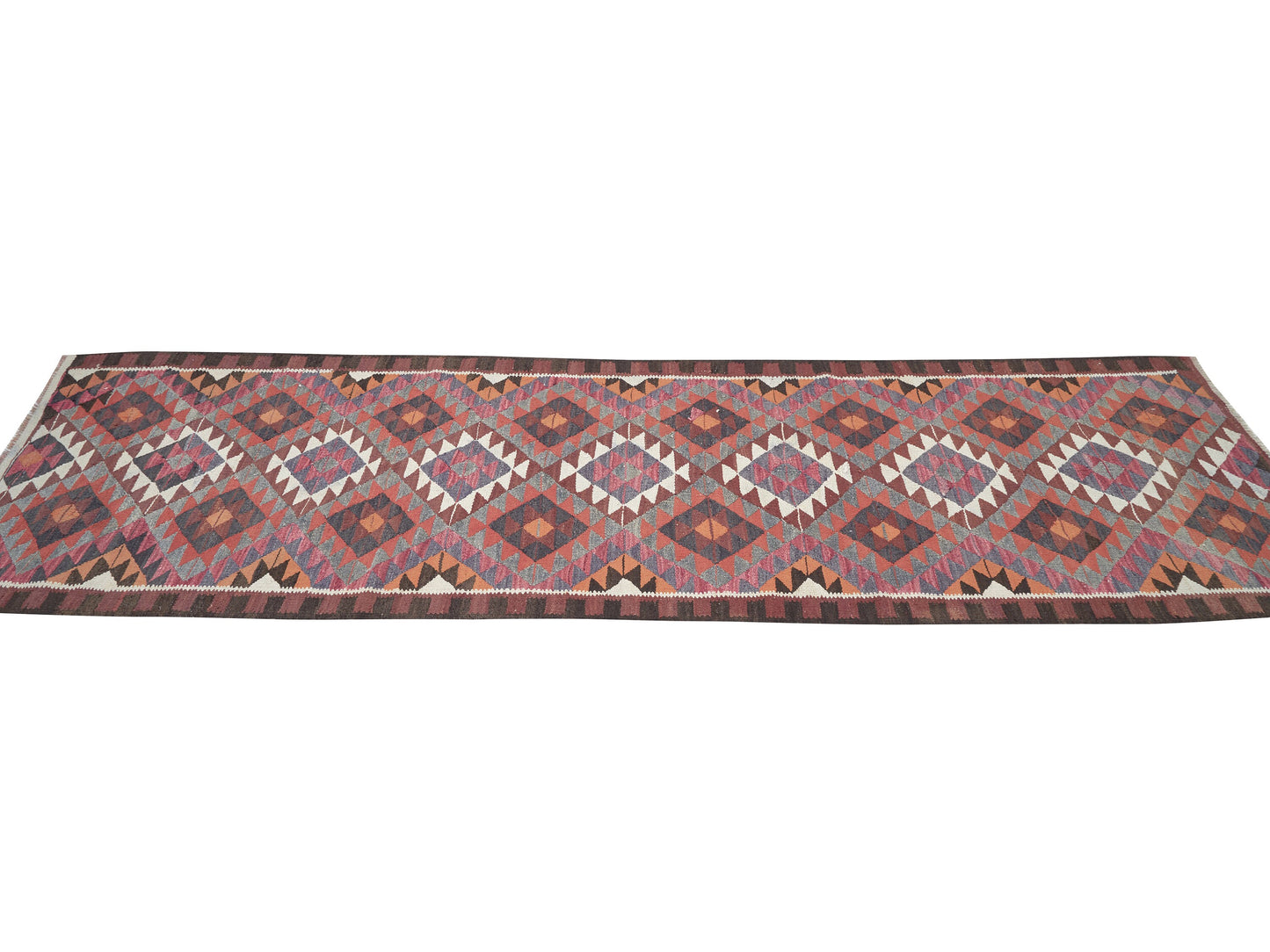 Runner Rug 3x11, Turkish Vintage Runner Rug, Handmade Runner Rug, Oushak Eclectic Runner Rug, Anatolia Rug, Bohemian Rug, Rug Runner, 11278