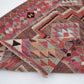 Handmade Antique Runner Rug, Turkish Vintage Runner Rug, Oushak Eclectic Runner Rug, Kilim Runner Rug, Bohemian Rug, Runner Rug 3x12, 11353