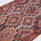 Turkish Kilim Runner Rug, Oushak Handmade Runner Rug, Vintage Antique Runner Rug, Rug Runner 3x11, Anatolia Rug, Bohemian Rug, 11381