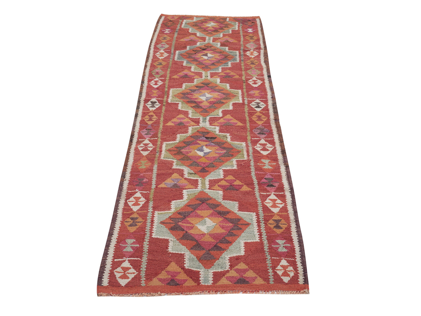 Vintage Runner, Handmade Runner Rug, Turkish Runner, Oushak Runner, Rug Runner, Kilim Runner Rug, Anatolia Rug, Runner Rug 3x9, 11398