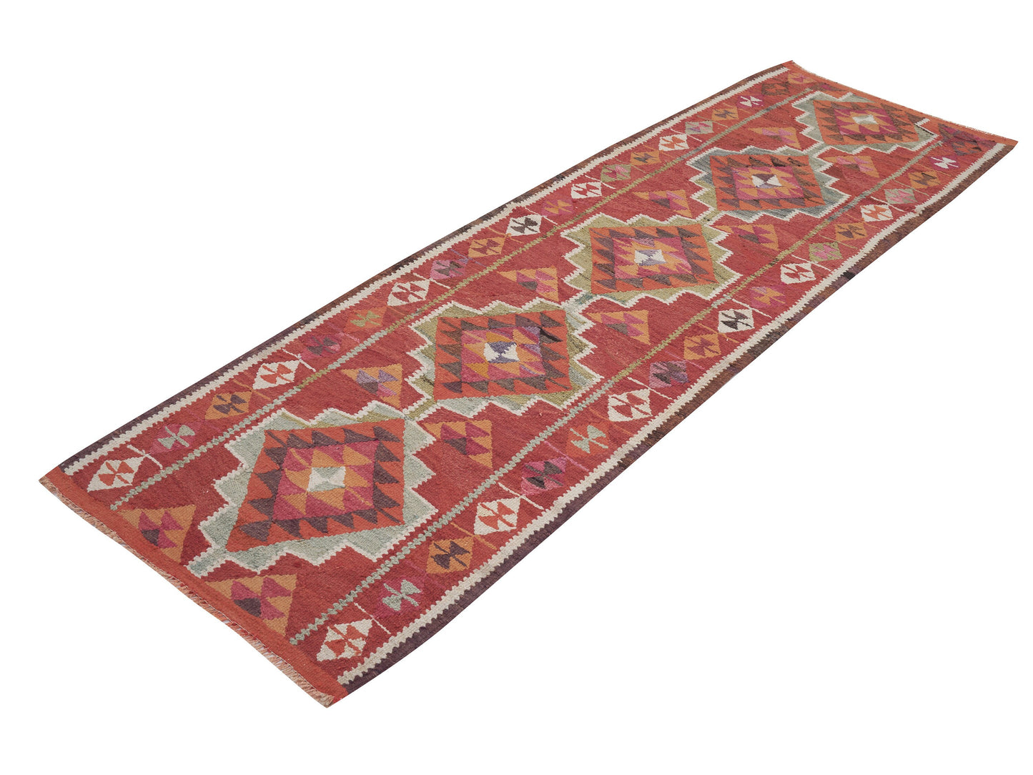 Vintage Runner, Handmade Runner Rug, Turkish Runner, Oushak Runner, Rug Runner, Kilim Runner Rug, Anatolia Rug, Runner Rug 3x9, 11398