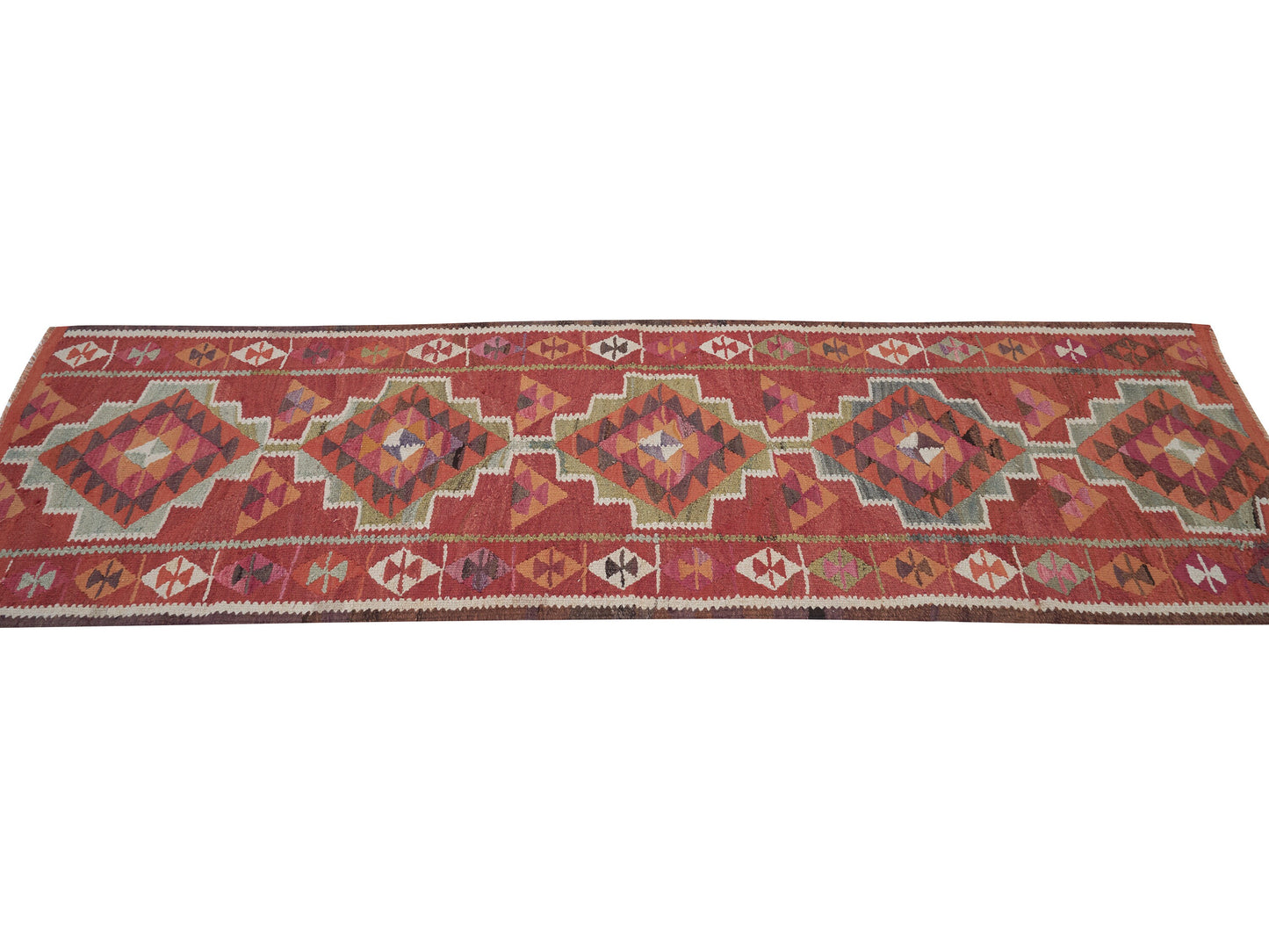 Vintage Runner, Handmade Runner Rug, Turkish Runner, Oushak Runner, Rug Runner, Kilim Runner Rug, Anatolia Rug, Runner Rug 3x9, 11398