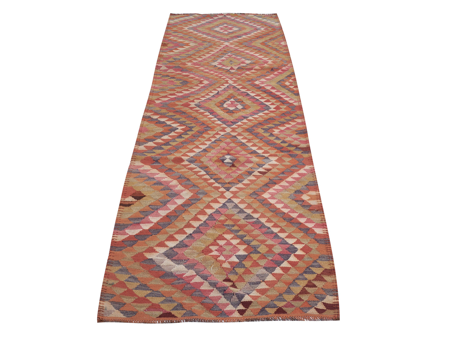Vintage Runner, Oushak Runner, Turkish Runner, Handmade Runner Rug, Hallway Runner, Bohemian Rug, Anatolia Rug, Rug Runner 3x11, 11351
