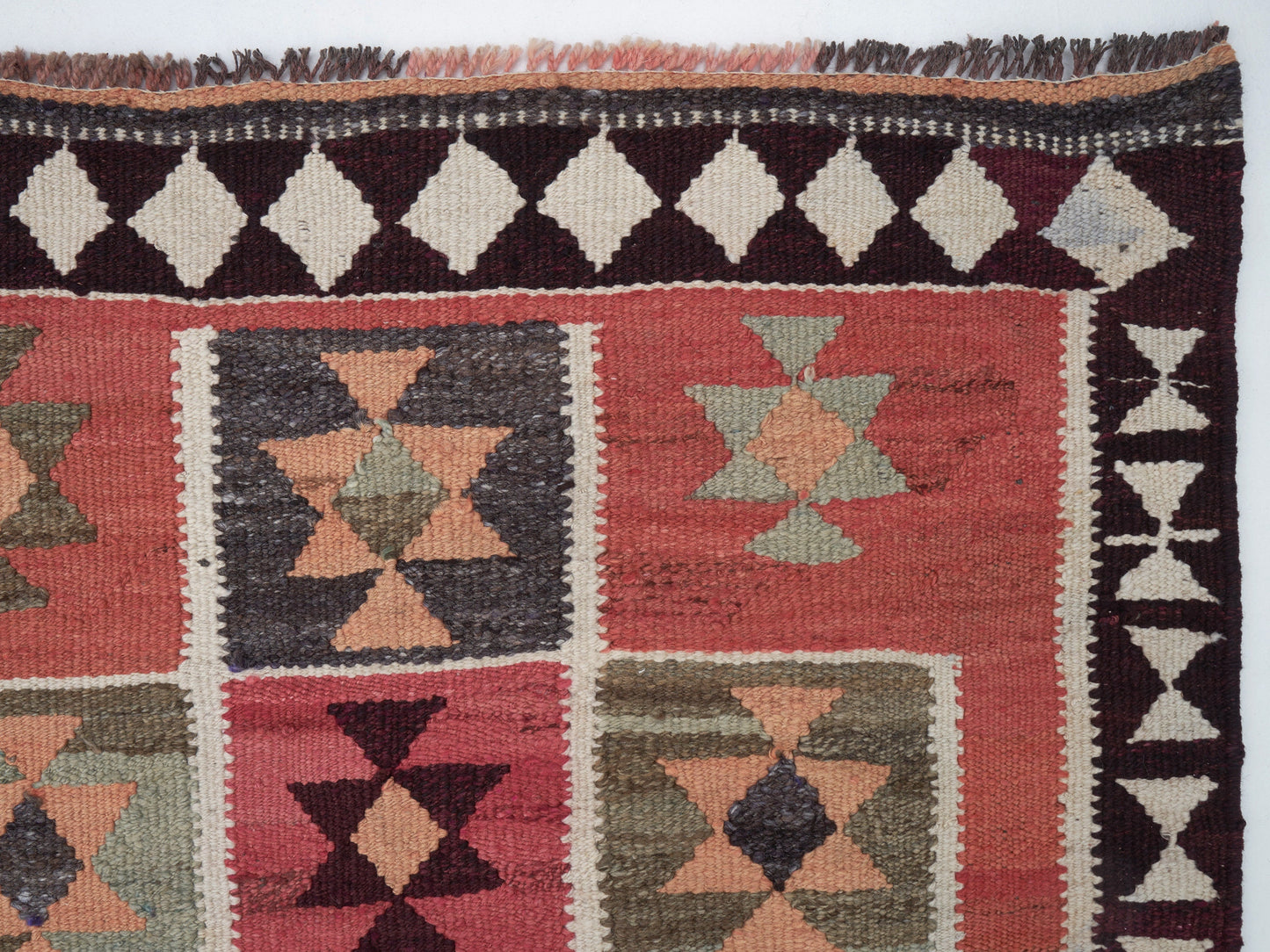 Turkish Eclectic Runner Rug, Handmade Antique Runner Rug, Vintage Oushak Runner Rug, Hallway Runner, Anatolia Rug, Runner Rug 3x12, 11350