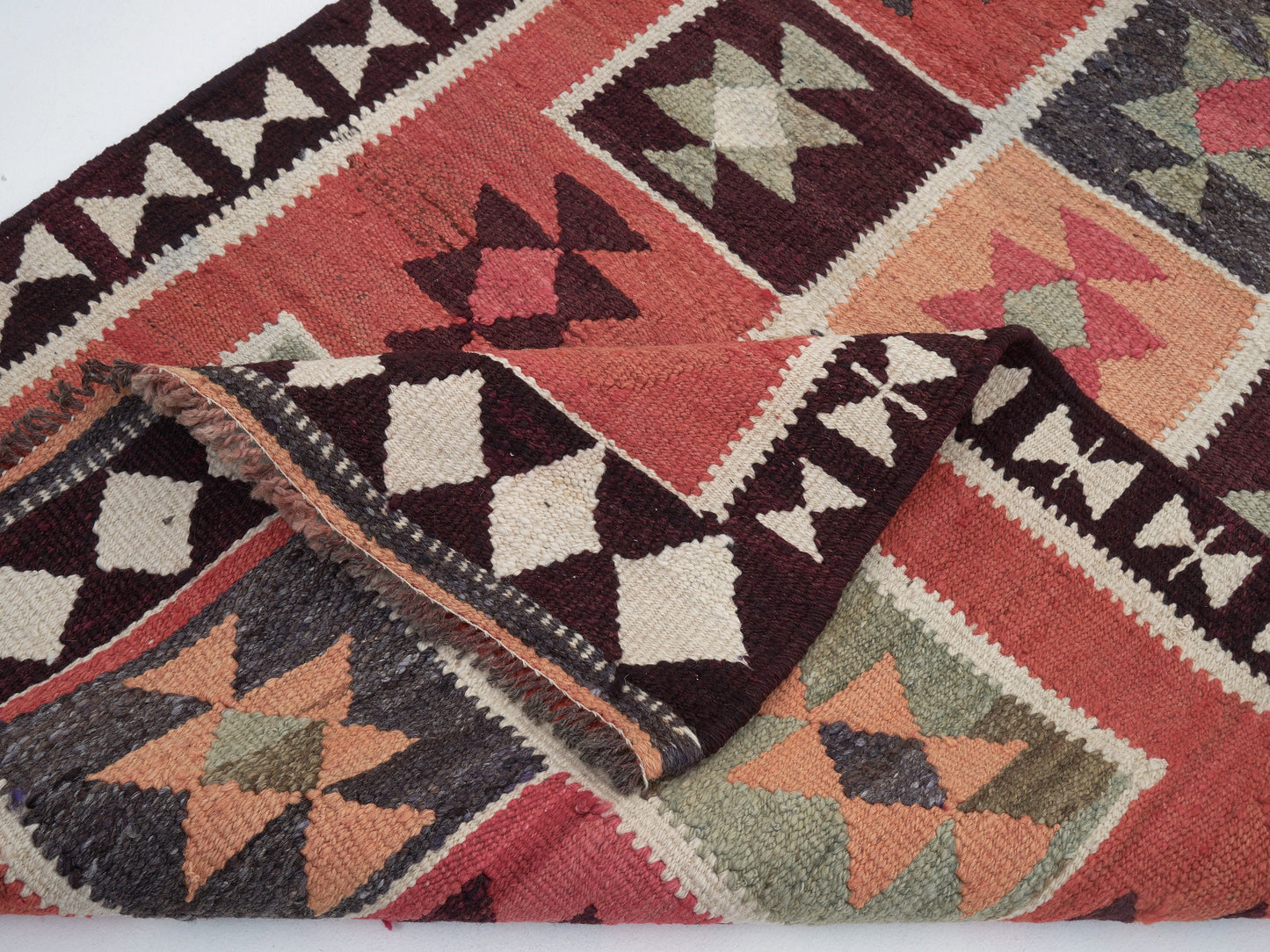 Turkish Eclectic Runner Rug, Handmade Antique Runner Rug, Vintage Oushak Runner Rug, Hallway Runner, Anatolia Rug, Runner Rug 3x12, 11350