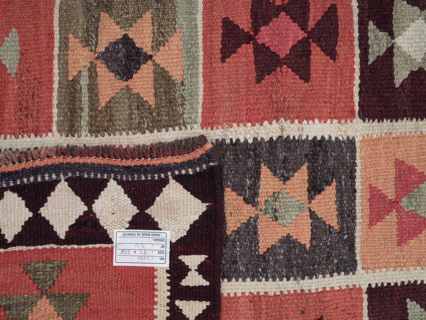 Turkish Eclectic Runner Rug, Handmade Antique Runner Rug, Vintage Oushak Runner Rug, Hallway Runner, Anatolia Rug, Runner Rug 3x12, 11350