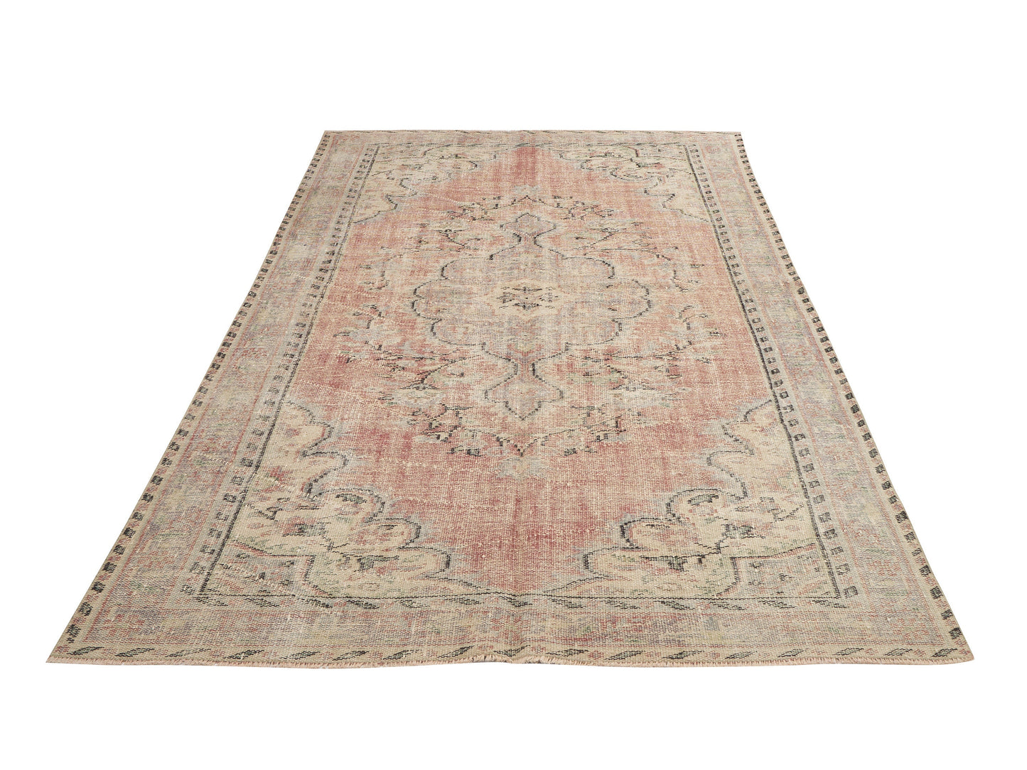 Carpet Rug, Oushak Rug, Turkish Rug, Vintage Rug, Handmade Rug, Area Rug, Neutral Rug, Anatolia Rug, Living Room Rug, Rug 6x9, 12112