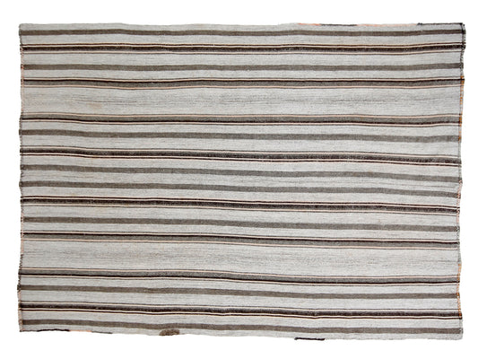 Handmade Striped Kilim Rug, Turkish Vintage Kilim Rug, Area Flat Weave Kilim Rug, Hemp Rug, Bedroom Rug, Goat Hair Rug, Kilim Rug 6x9, 12791