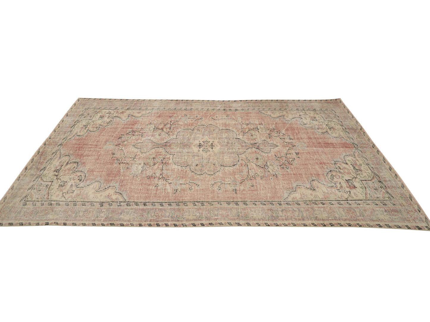 Carpet Rug, Oushak Rug, Turkish Rug, Vintage Rug, Handmade Rug, Area Rug, Neutral Rug, Anatolia Rug, Living Room Rug, Rug 6x9, 12112