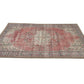 Area Vintage Rug, Oushak Handmade Rug, Turkish Eclectic Rug, Neutral Faded Rug, Living Room Rug, Anatolia Rug, Turkey Rug, Rug 5x9, 12049