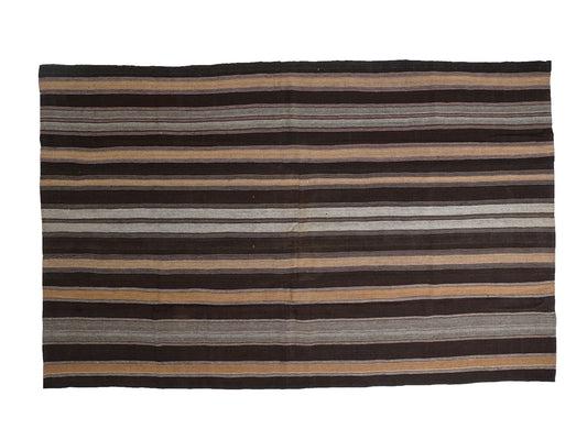 Kilim Rug, Turkish Kilim, Area Rustic Kilim Rug, Vintage Kilim, Handmade Primitive Faded Kilim Rug, Bedroom Rug, Kilim Rug 7x12, 12799