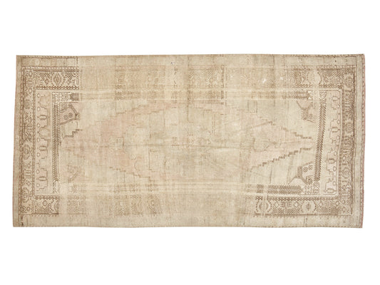 Scandinavian Rug, Turkish Rug 4x9, Oushak Handmade Antique Rug, Vintage Area Muted Rug, Living Room Rug, Turkey Rug, Vintage Carpet, 11543