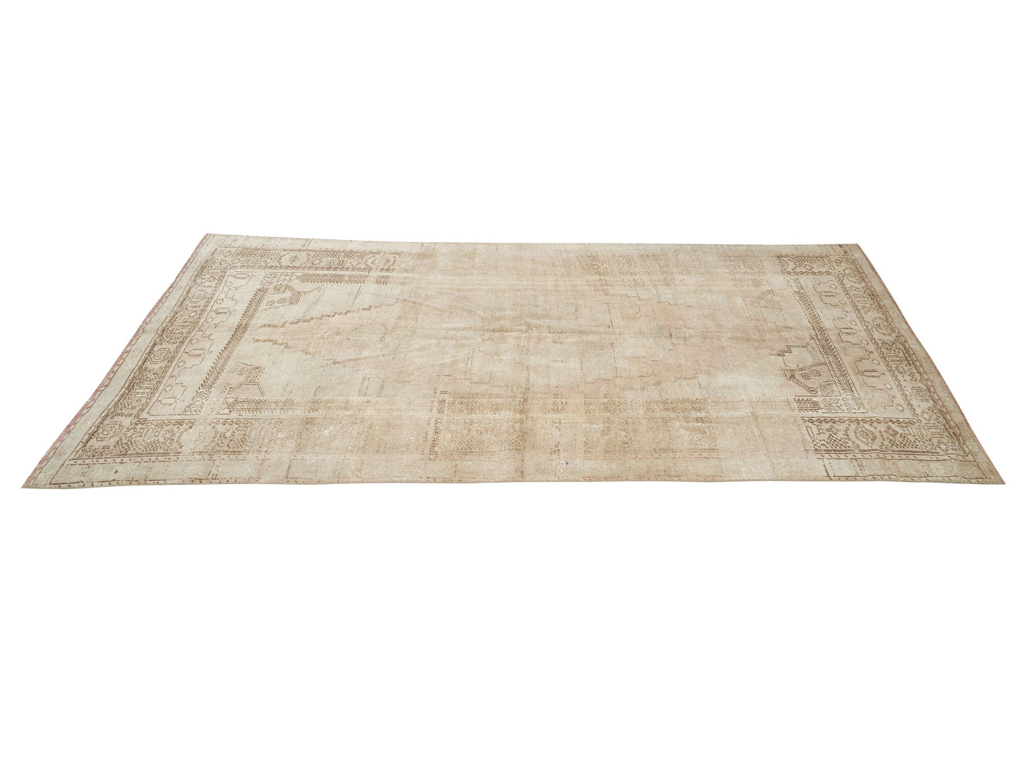 Scandinavian Rug, Turkish Rug 4x9, Oushak Handmade Antique Rug, Vintage Area Muted Rug, Living Room Rug, Turkey Rug, Vintage Carpet, 11543