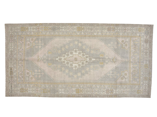 Vintage Area Rug, Turkish Handmade Rug, Oushak Antique Rug, Neutral Muted Rug, Living Room Rug, Turkey Rug, Vintage Carpet, Rug 5x9, 11544