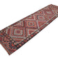Kilim Runner Rug, Turkish Runner, Oushak Runner, Vintage Handmade Runner Rug, Anatolia Rug, Runner Rug 4x13, Hallway Runner, 11374