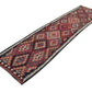 Handmade Runner Rug, Oushak Runner, Vintage Runner, Turkish Runner, Kitchen Runner, Runner Rug 3x11, Anatolia Rug, Kilim Runner Rug, 11375