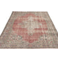 Handmade Area Rug, Turkish Vintage Rug, Oushak Eclectic Rug, Neutral Muted Rug, Anatolia Rug, Living Room Rug, Turkey Rug, Rug 6x9, 11526