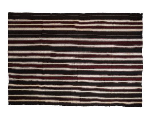 Kilim Rug 9x13, Handmade Area Kilim Rug, Turkish Striped Kilim Rug, Vintage Kilim Rug, Large Rug, Farmhouse Decor, Oversize Rug, 12802