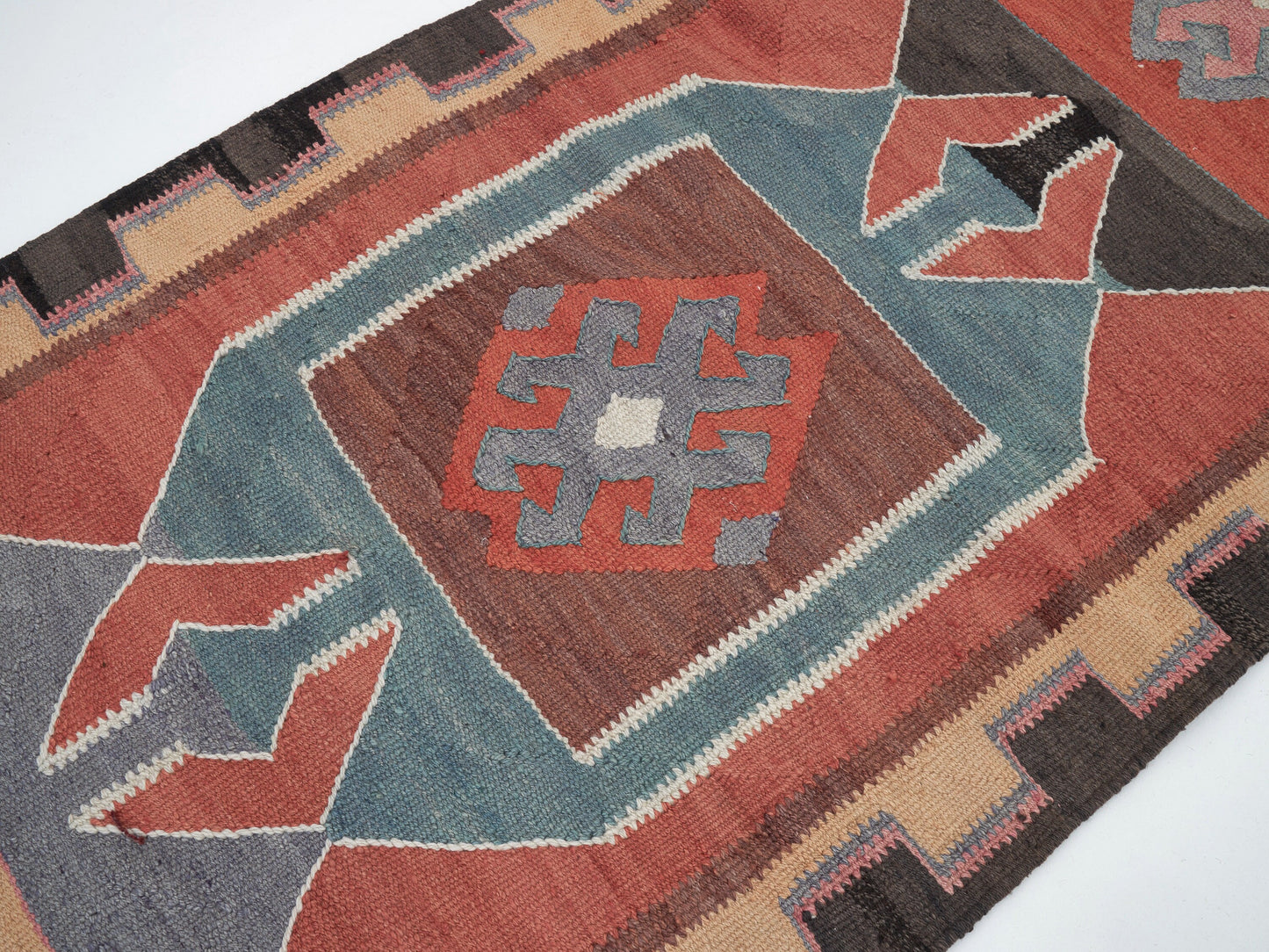 Oushak Handmade Runner Rug, Vintage Antique Runner, Hallway Runner, Anatolia Rug, Turkish Kilim Runner Rug, Runner Rug 3x11, 11345