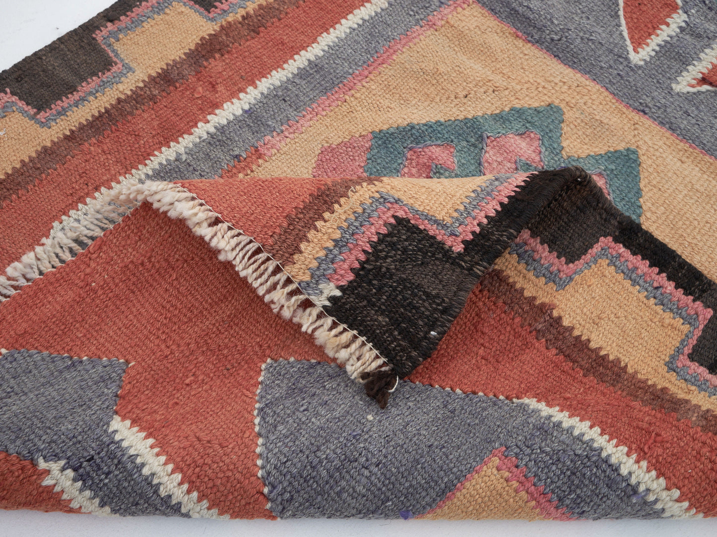 Oushak Handmade Runner Rug, Vintage Antique Runner, Hallway Runner, Anatolia Rug, Turkish Kilim Runner Rug, Runner Rug 3x11, 11345