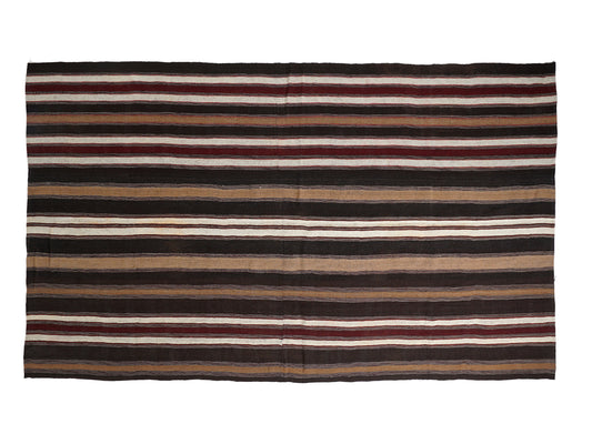 Vintage Handmade Kilim Rug, Area Kilim Rug, Turkish Striped Kilim Rug, Bedroom Rug, Oversize Rug, Kilim Rug 8x13, Large Rug, 12808