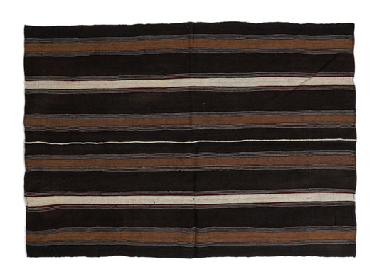 Kilim Rug 5x7, Turkish Handmade Kilim Rug, Vintage Antique Kilim Rug, Area Striped Kilim Rug, Goat Hair Rug, Farmhouse Decor, 12818