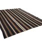 Goat Hair Rug, Area Flat Weave Kilim Rug, Handmade Striped Kilim Rug, Turkish Kilim, Oversize Rug, Large Rug, Kilim Rug 9x13, 12799