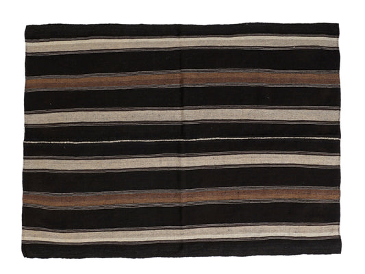 Vintage Antique Kilim Rug, Handmade Area Kilim Rug, Farmhouse Decor, Turkish Striped Kilim Rug, Bedroom Rug, Kilim Rug 5x7, 12807