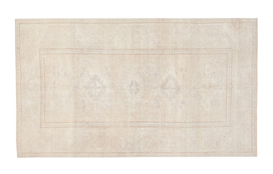 Turkish Oushak Rug, Vintage Unique Rug, Handmade Area Rug, Neutral Muted Rug, Coastal Decor, Living Room Rug, Rug 5x8, Carpet Rug, 10011