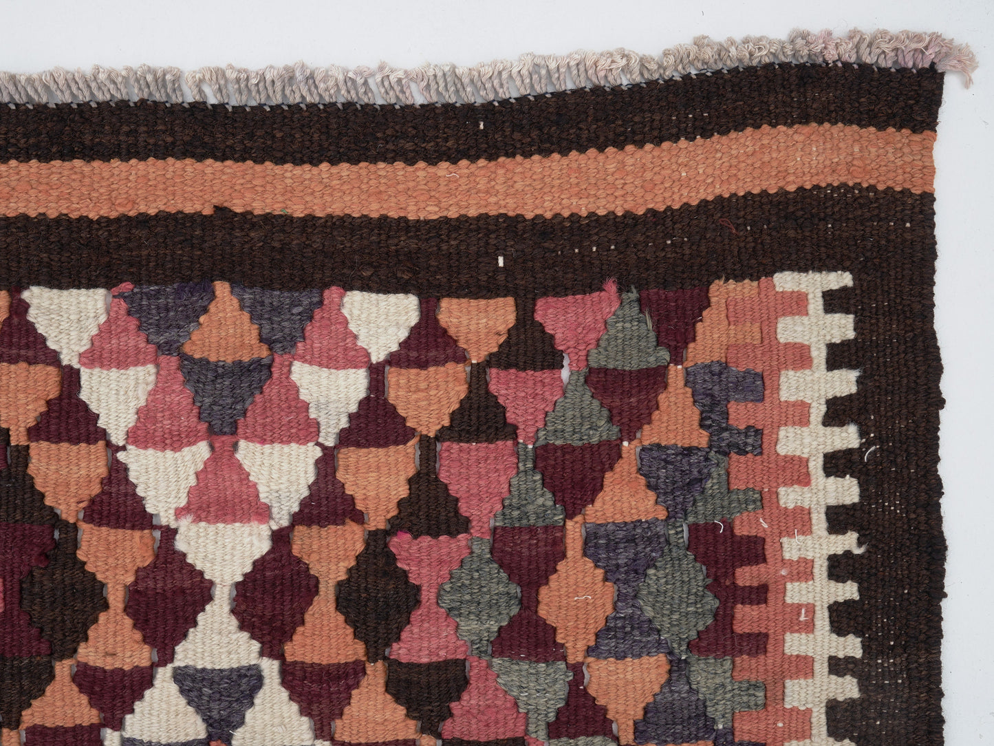 Runner Rug 3x12, Oushak Handmade Runner Rug, Vintage Faded Rug, Turkish Kilim Runner Rug, Rug Runner, Bohemian Rug, Anatolia Rug, 11391