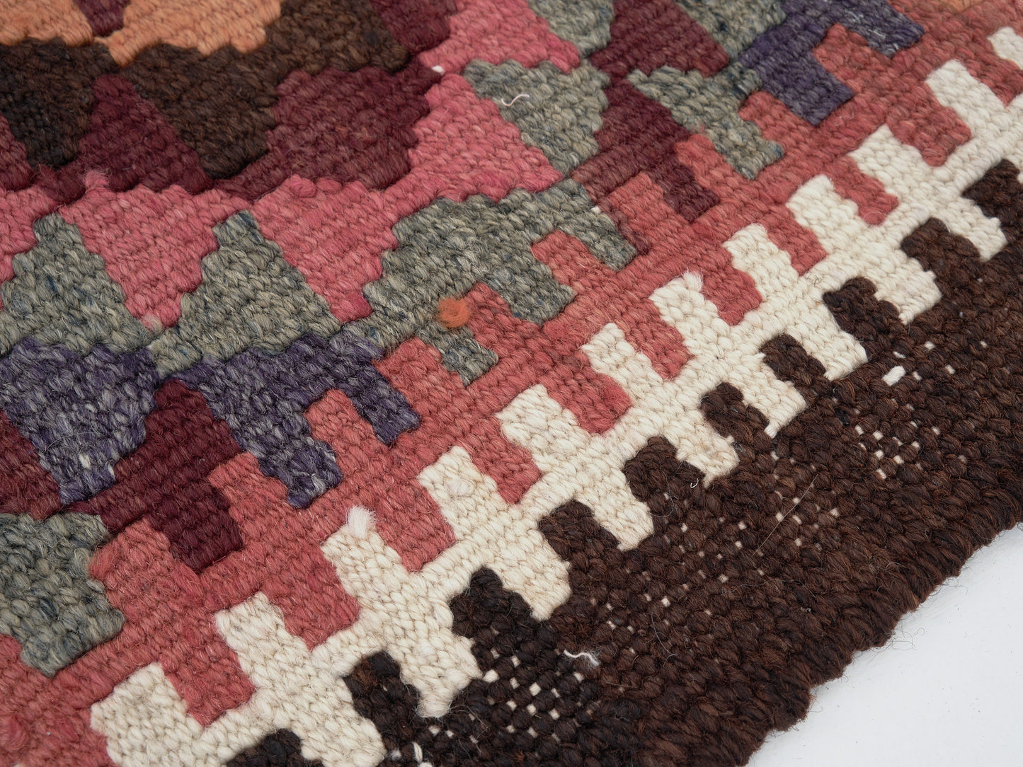 Runner Rug 3x12, Oushak Handmade Runner Rug, Vintage Faded Rug, Turkish Kilim Runner Rug, Rug Runner, Bohemian Rug, Anatolia Rug, 11391
