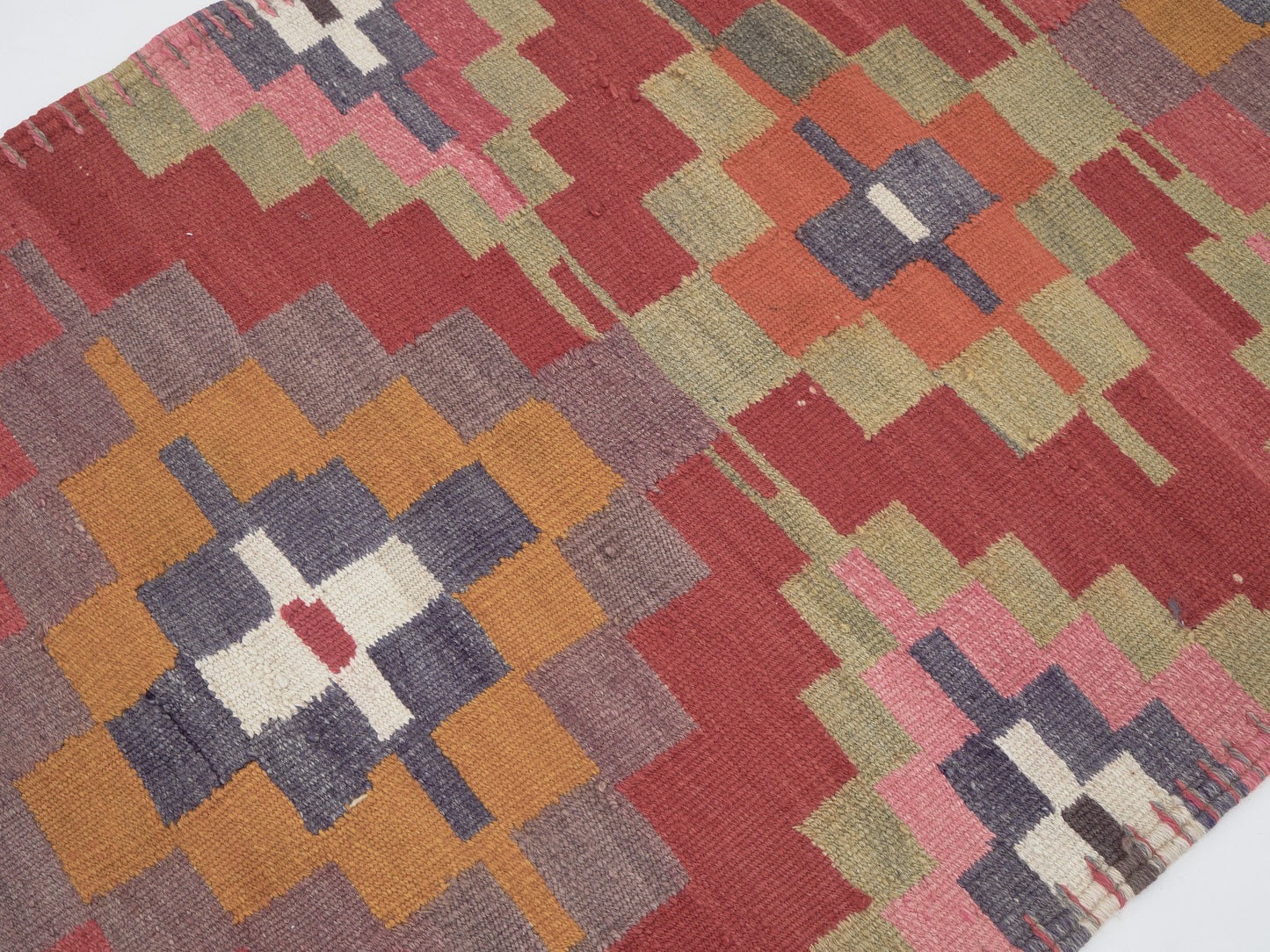 Vintage Handmade Runner Rug, Turkish Antique Runner Rug, Oushak Eclectic Runner Rug, Bohemian Rug, Runner Rug 3x11, Anatolia Rug, 11397