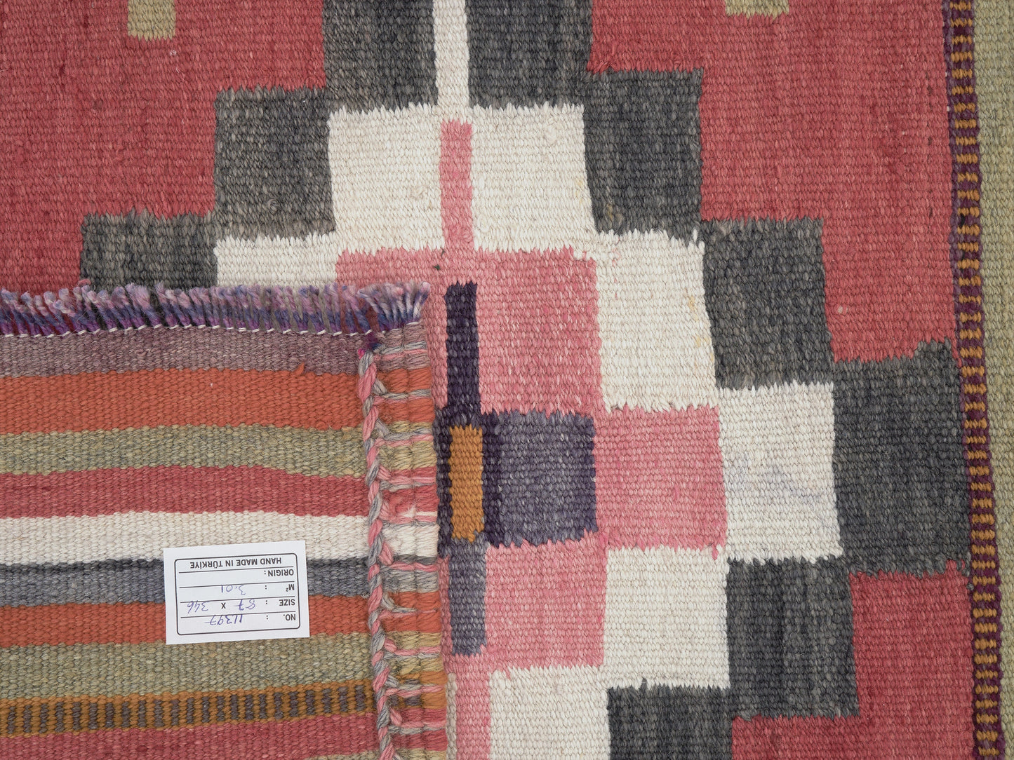 Vintage Handmade Runner Rug, Turkish Antique Runner Rug, Oushak Eclectic Runner Rug, Bohemian Rug, Runner Rug 3x11, Anatolia Rug, 11397