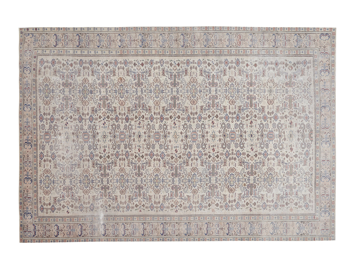 Vintage Handmade Rug, Turkish Oushak Rug, Neutral Area Rug, Carpet Rug, Bedroom Rug, Primitive Rug, Anatolia Faded Rug, Rug 6x9, 10599