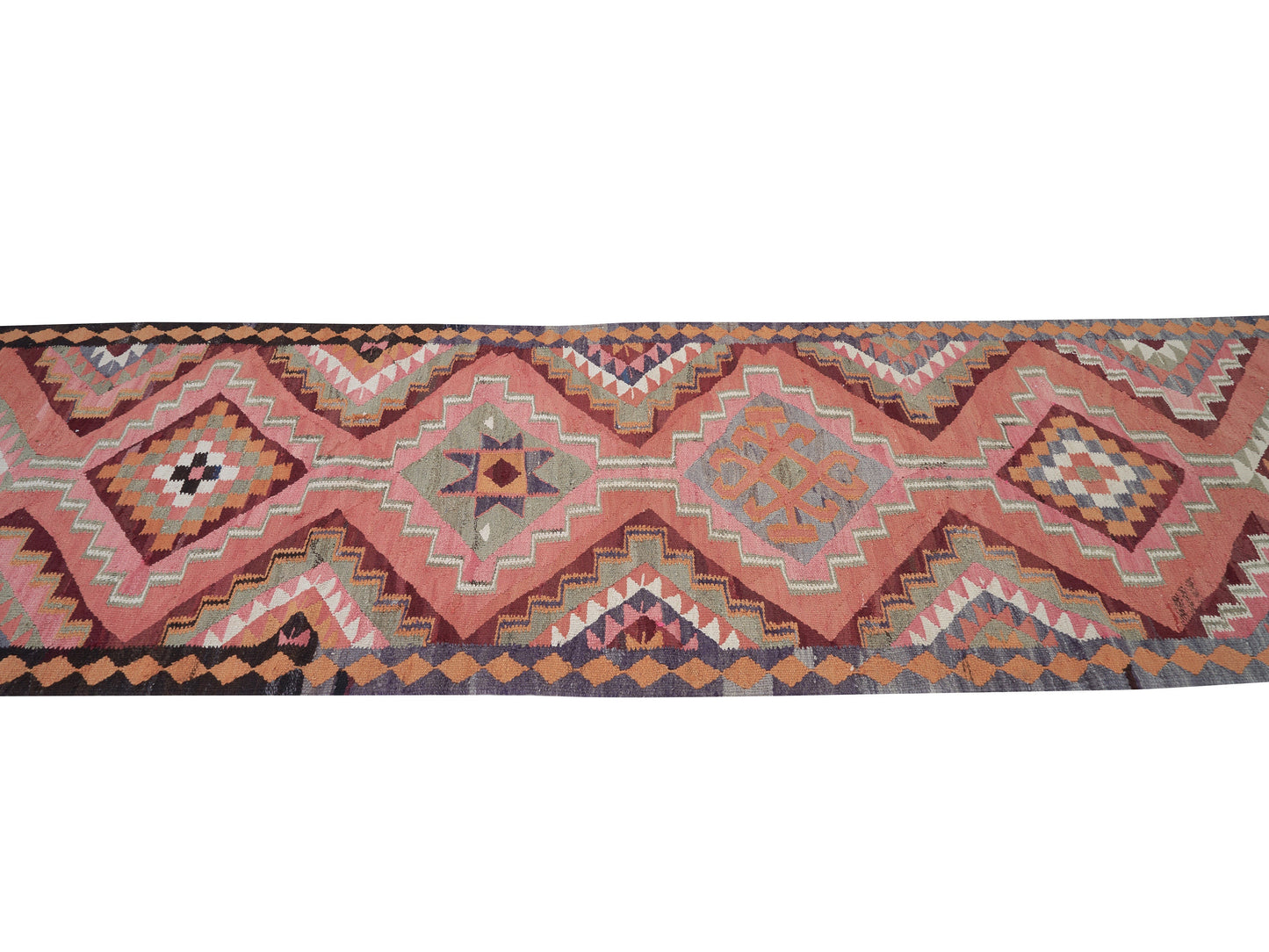 Turkish Runner, Vintage Runner, Oushak Runner, Kilim Runner Rug, Handmade Runner Rug, Anatolia Rug, Hallway Runner, Runner Rug 3x11, 11320