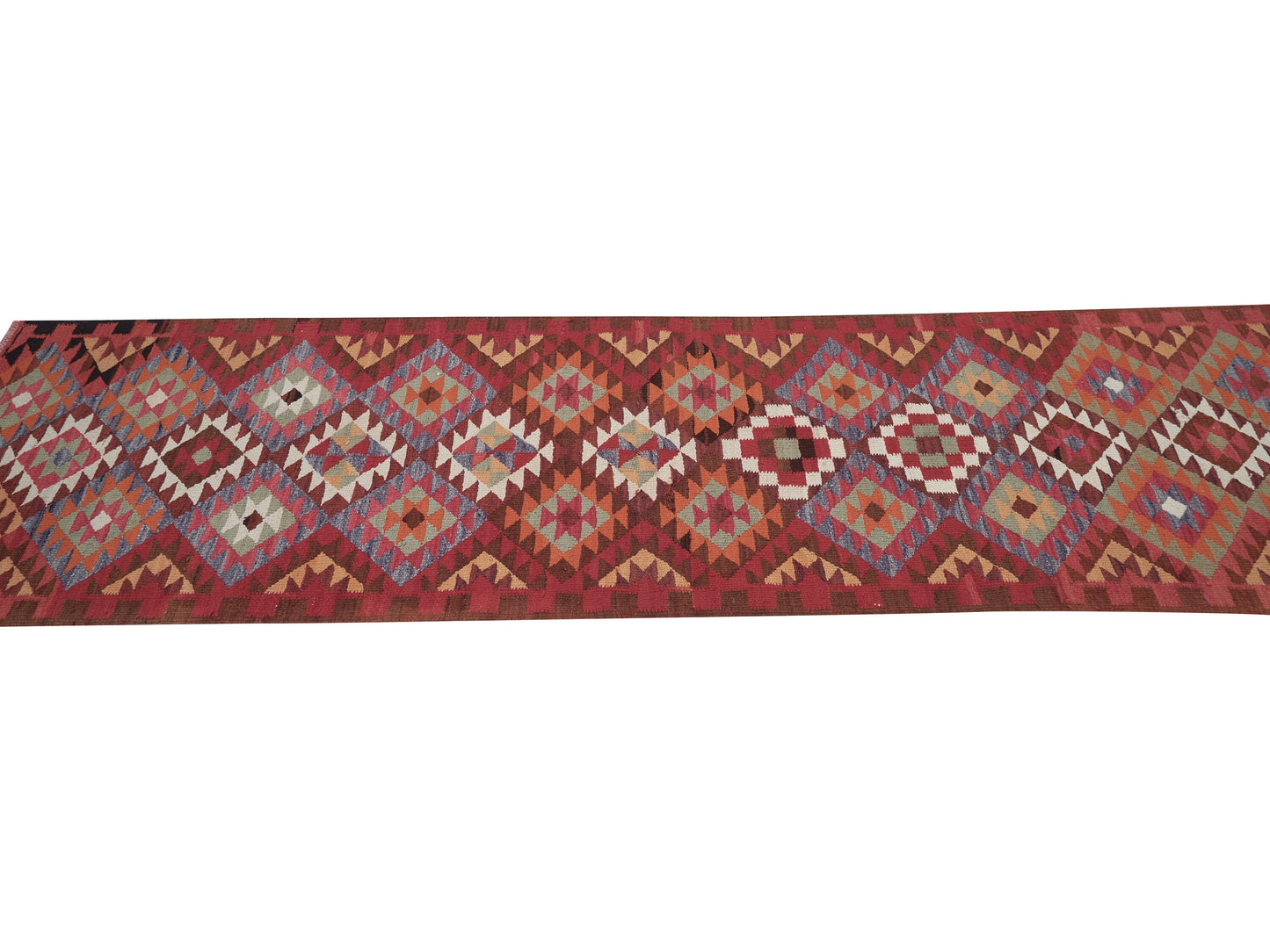 Vintage Oushak Runner Rug, Turkish Antique Runner Rug, Anatolia Rug, Hallway Runner, Runner Rug 3x10, Bohemian Rug, Rug Runner, 11099