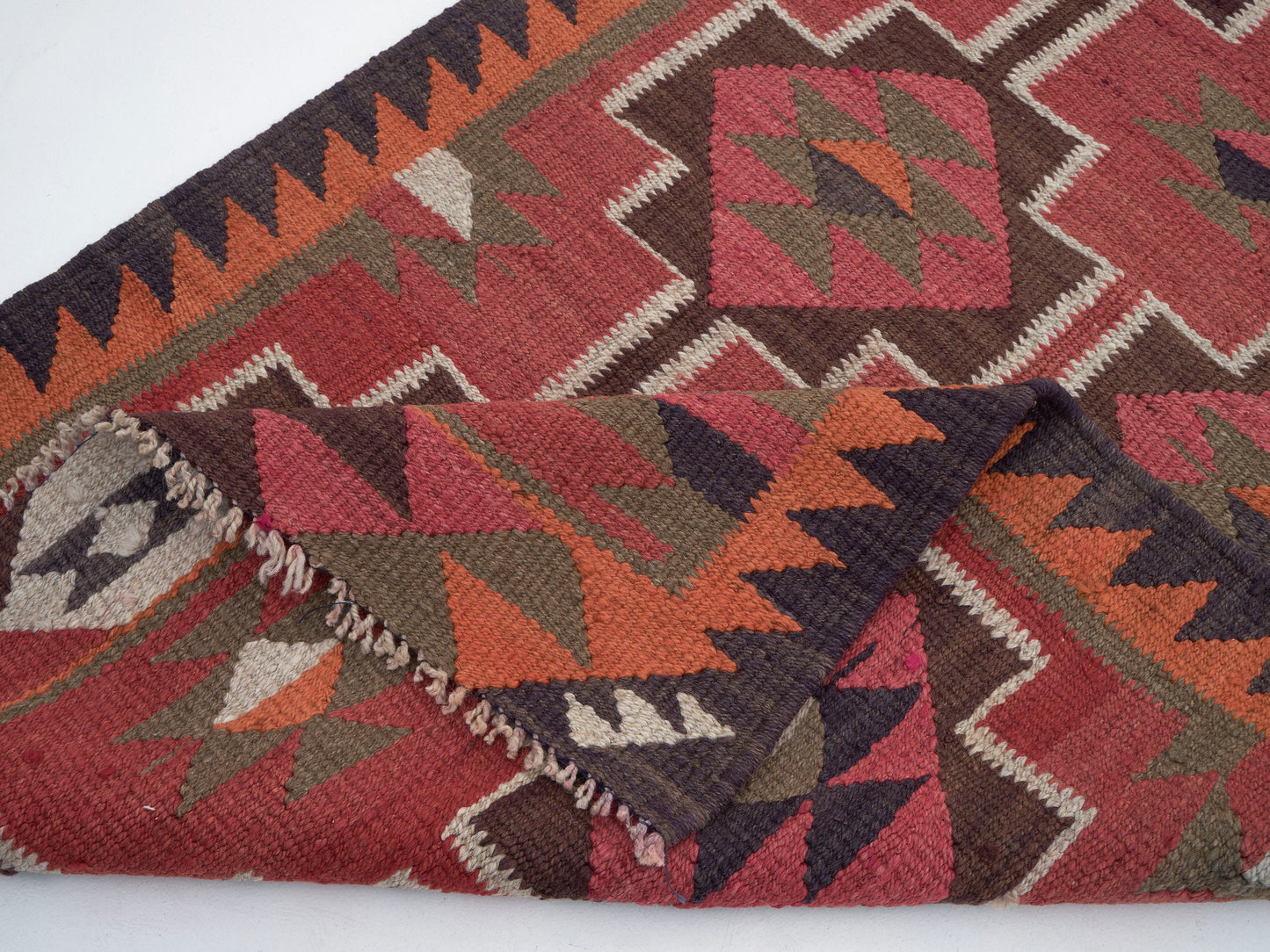 Turkish Kilim Runner Rug, Vintage Oushak Runner Rug, Handmade Eclectic Runner Rug, Anatolia Rug, Kilim Runner Rug, Runner Rug 3x10, 11303