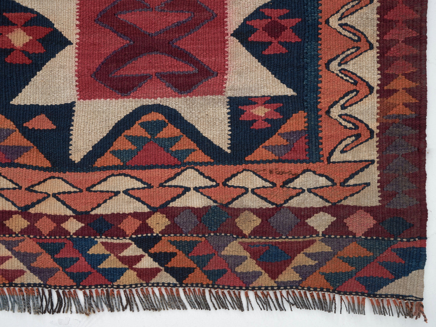 Turkish Handmade Runner Rug, Vintage Antique Runner Rug, Oushak Eclectic Runner Rug, Rug Runner 3X10, Anatolia Rug, Kilim Runner, 11312
