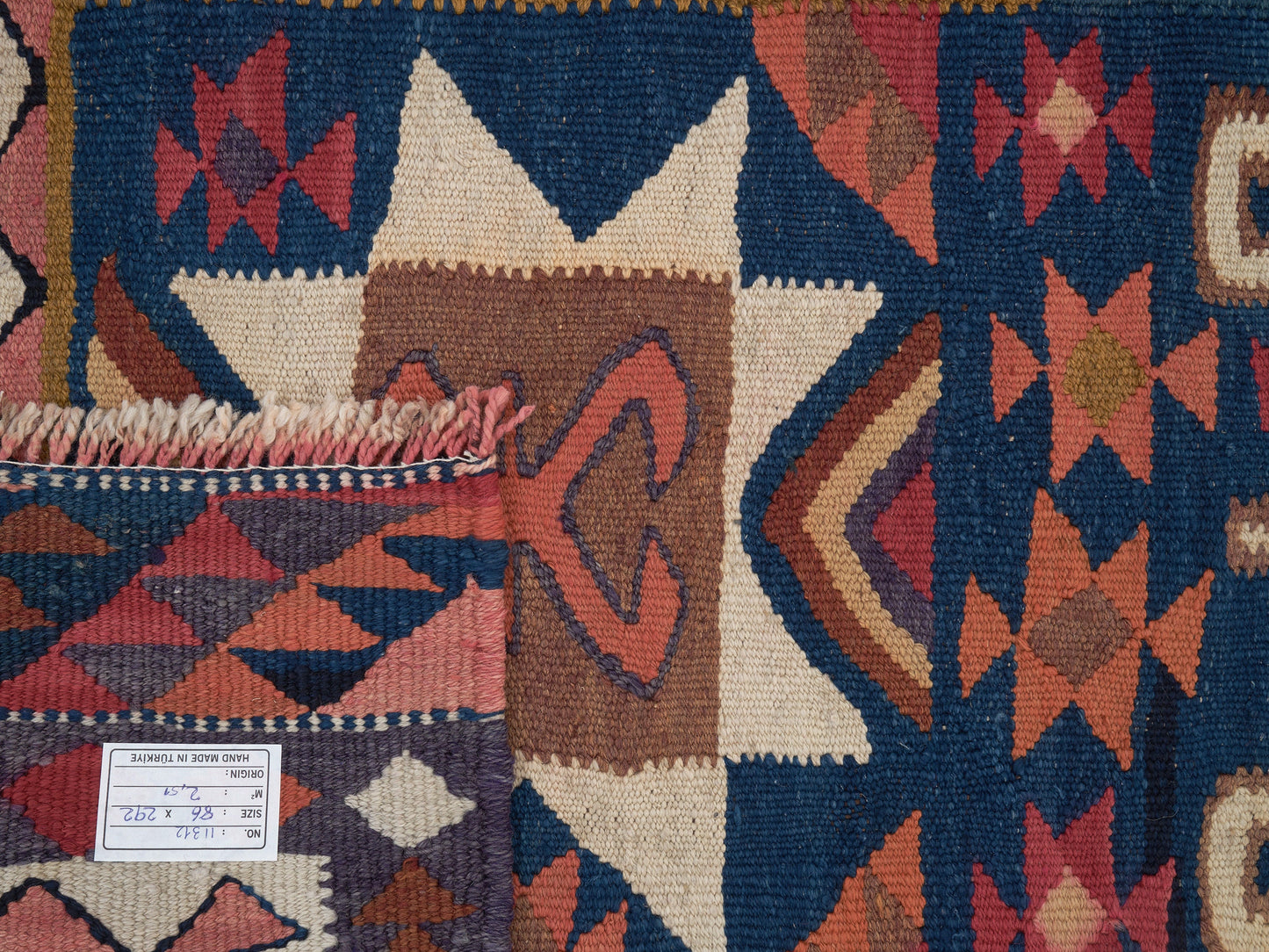 Turkish Handmade Runner Rug, Vintage Antique Runner Rug, Oushak Eclectic Runner Rug, Rug Runner 3X10, Anatolia Rug, Kilim Runner, 11312