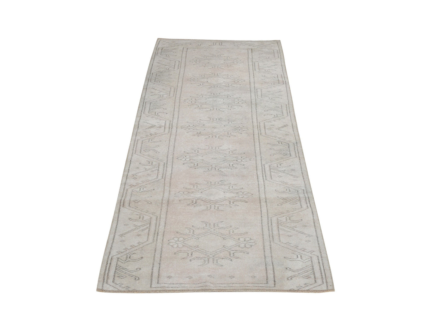Runner Rug 3x8, Vintage Oushak Antique Runner Rug, Turkish Handmade Runner Rug, Long Narrow Runner Rug, Hallway Runner, Carpet Runner, 12349
