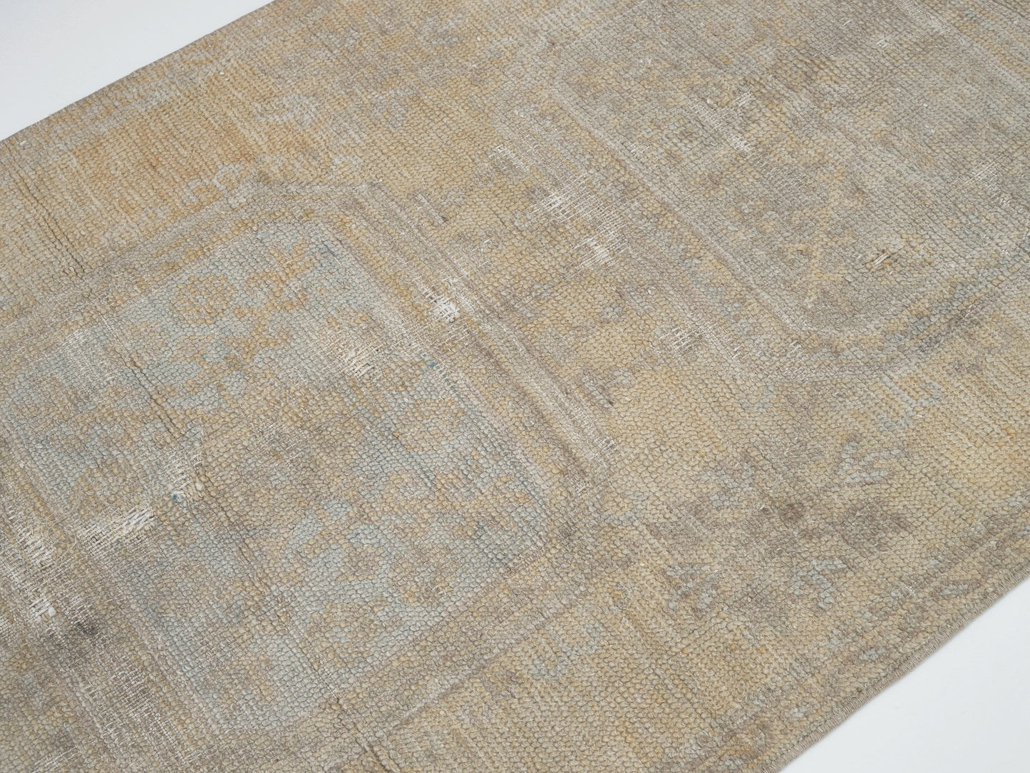Vintage Runner, Oushak Runner, Turkish Runner, Handmade Runner Rug, Floor Runner Rug, Carpet Runner, Rug Runner 3x11, Beige Rug, 12336