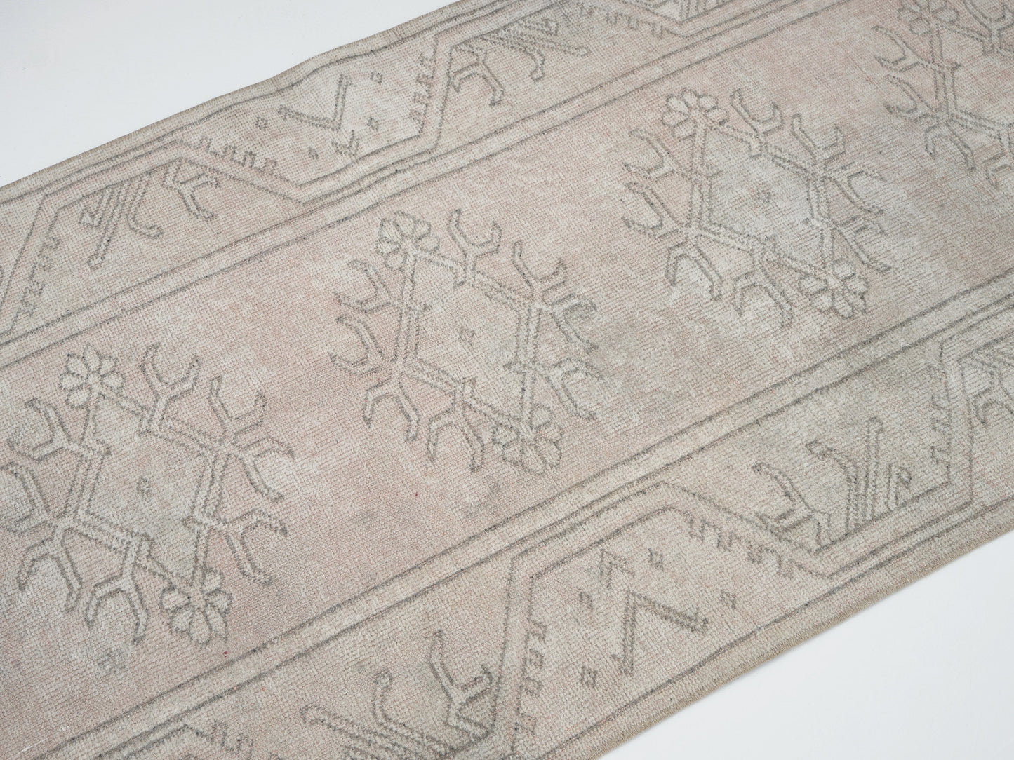 Runner Rug 3x8, Vintage Oushak Antique Runner Rug, Turkish Handmade Runner Rug, Long Narrow Runner Rug, Hallway Runner, Carpet Runner, 12349