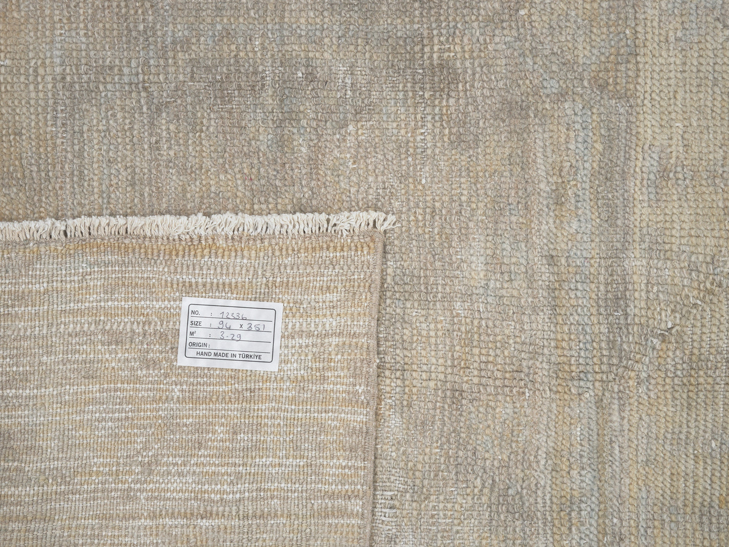 Vintage Runner, Oushak Runner, Turkish Runner, Handmade Runner Rug, Floor Runner Rug, Carpet Runner, Rug Runner 3x11, Beige Rug, 12336