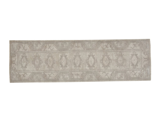 Turkish Handmade Runner Rug, Vintage Oushak Runner Rug, Carpet Runner, Long Runner, Hallway Runner, Rug Runner, Runner Rug 3x9, 12376