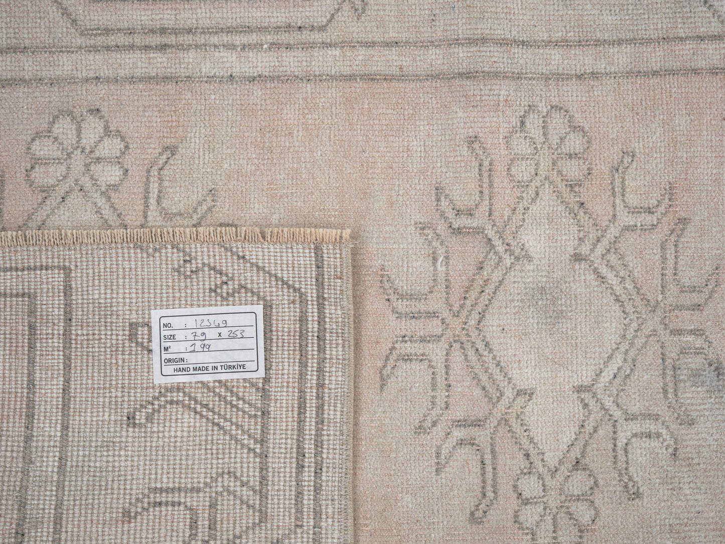 Runner Rug 3x8, Vintage Oushak Antique Runner Rug, Turkish Handmade Runner Rug, Long Narrow Runner Rug, Hallway Runner, Carpet Runner, 12349
