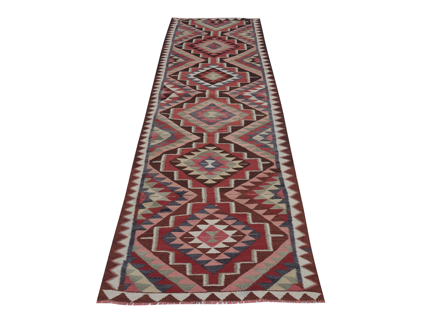 Vintage Runner, Oushak Runner, Turkish Runner, Handmade Runner Rug, Kilim Runner Rug, Hallway Runner, Runner Rug 3x11, Long Runner, 11423