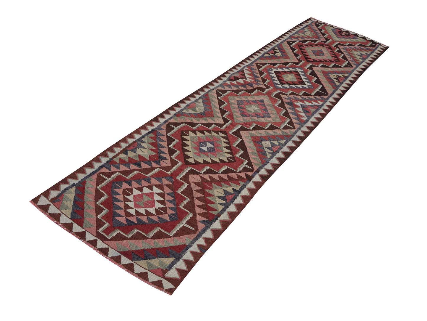 Vintage Runner, Oushak Runner, Turkish Runner, Handmade Runner Rug, Kilim Runner Rug, Hallway Runner, Runner Rug 3x11, Long Runner, 11423